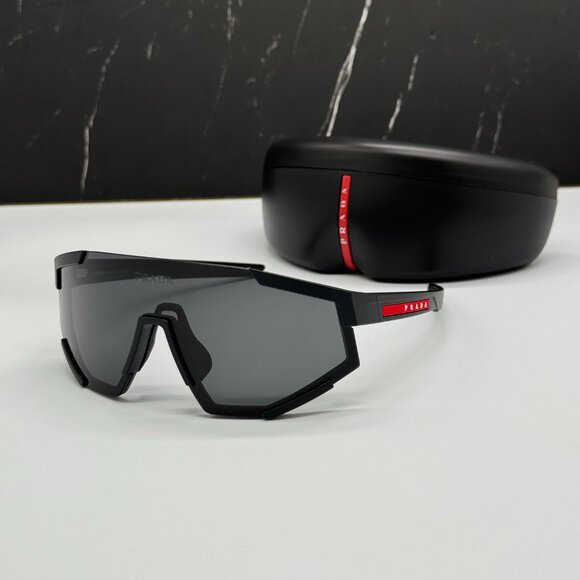 NEW PRADA LINEA ROSSA SPS 04W DG006F UNISEX PRADA PS04WS DG006F BLACK PS 04WS - Picture 1 of 9